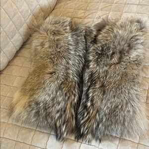 Source Unknown  Fur boot Covers - Brown and Gray